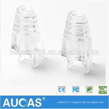 Plastique souple 8P8C UTP Cat6 Patch RJ45 Module Plug Boots Caps Cat5e boîtier de connecteur modulaire